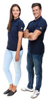 ESD-Poloshirt, ESD-Logo, Unisex, Brusttasche, DIN EN 61340-5-1, 150 g/m² - marineblau, Gr. 5XL