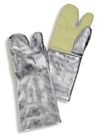 Hitzeschutzhandschuhe metallisiert, bis 500°C Kontaktwärme, 3 Finger, Länge 450mm, Größe 11