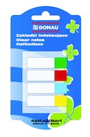 Zakładki indeksujące DONAU, PP, 12x45mm, 4x20 kart., mix kolorów