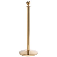RopeMaster Ball Top Rope Barrier Post - Polished Brass