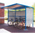 Traditional Cycle Shelter With Perforated Sides - 2500mm x 3060mm - Blue