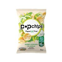 Popchips Crisps Sour Cream and Onion Share Bag 85g (Pack of 12) 0401237