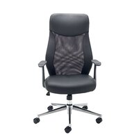 First High Back Operators Chair Mesh Back Black KF74830