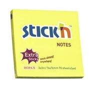 ValueX Extra Sticky Notes 76x76mm 90 Sheets Neon Yellow (Pack 12)