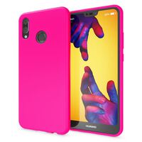 NALIA Neon Custodia Protezione compatibile con Huawei P20 Lite, Cover Ultra-Slim Neon Smartphone Case Etui Protettiva in Silicone Gel, Gomma Telefono Cellulare Bumper Sottile Pink