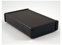 Aluminium Gehäuse, (L x B x H) 160 x 104 x 32 mm, schwarz (RAL 9005), IP65, 1457