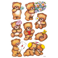 Sticker Bären mit Blumen