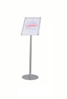 Twinco Agenda Literature Display Snap Frame Floor Standing A4 Silver
