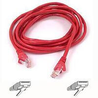 Cable patch CAT5 RJ45 snagless 0.5m red