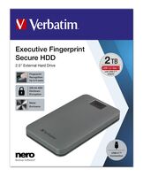 Executive Fingerprint Secure HDD USB 3.2 Gen 1/ USB-C 2TB Grey Executive Fingerprint Secure, 2000 GB, 2.5", 3.2 Gen 1 (3.1 Gen 1), 5400 Externe Festplatten