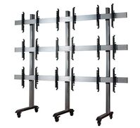 3x3 Mobile Videowall Universal Mobile Videowall Stand, Public display, 50 kg, 116.8 cm (46"), 139.7 cm (55"), 200 x 200 mm, 600 Supporti per Digital Signage
