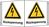 Winkelschild - Warnung vor elektrischer Spannung, Rückspannung, Gelb/Schwarz