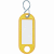 Schlüsselanhänger Kunststoff mit S-Haken gelb