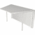 Anbau-Theke Atlantis 3 Tisch 2-seitig schräg 135x82x75cm weiß/grafit