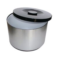 Beaumont Ice Bucket with Lid in Silver and Black Made of Aluminium 10 Litre