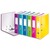 LEITZ Classeur à levier WOW 180°, A4, 8 cm, carton pelliculé, assorti de couleurs