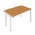 Jemini 1 Person Extension Bench Desk 1400x800x730mm Nova Oak/White KF808923