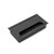 Emuca Pasacables para mesa Quadrum, rectangular, 159x80mm, para encastrar, Aluminio, Pintado negro