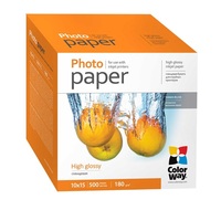 COLORWAY Fotópapír, magasfényű (high glossy), 180 g/m2, 10x15, 500 lap
