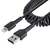 Startech.com USB-A - Lightning spirál adat- és töltőkábel 1m fekete (RUSB2ALT1MBC)