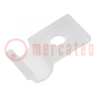 Screw mounted clamp; polyamide; natural; Cable P-clips