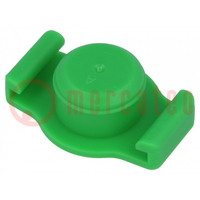 Syringe plug; 10ml; green; for syringes; silicone free; QuantX