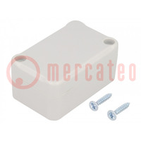 Enclosure: multipurpose; X: 40mm; Y: 64mm; Z: 30mm; polystyrene; grey