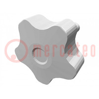 Knob; Ø: 50mm; Ext.thread: M10; 30mm; H: 32mm; technopolymer PP