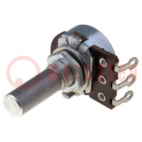 Potentiometer: shaft; single turn; 220kΩ; 100mW; ±20%; 6mm; mono