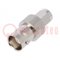 Adapter; BNC female,SMA male; Insulation: PTFE; 50Ω; straight