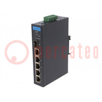 Switch Ethernet; onbeheerbaar; Aantal poorten: 6; 48VDC; RJ45,SFP