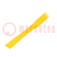 Guaina termorestringente; senza colla; 2: 1; 6,4mm; L: 30m; giallo