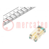 LED; SMD; 0402; vert; 285÷550(typ)-650mcd; 1x0,5x0,45mm; 130°; 20mA