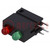 LED; dans un boîtier; rouge/vert; 3mm; Nb.de diodes: 2; 20mA; 40°