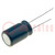 Kondensator: elektrolytisch; low ESR; THT; 1000uF; 16VDC; Ø10x16mm