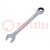 Wrench; combination spanner; 19mm; chromium plated steel