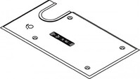 Deckplatte zu TS 23 310 x 165 x 1,5 mm rechts Edelstahl feinmatt