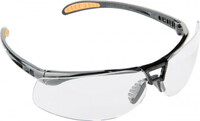 Schutzbrille Protégé, Bügel schwarz/orange, Scheibe klar, PC