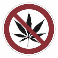 Hinweisschild Cannabis verboten, Größe (Durchm.): 10,0 cm