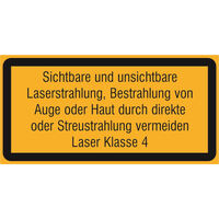 Sichtb. u. unsichtb. Laser. Best. v. Auge Laserkennzeichnung,selbstkl,14,8x7,4cm