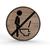 Tello Wood Holz-Türschild rund Material: Eiche Furnier, selbstklebend, Ø 10,0 cm, Farbe: Eiche, Motiv: Schwarz Version: 16 - Bitte nicht im Stehen...