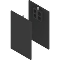 Produktbild zu SOLIDO 80/HELM takarósapka készlet műszaki panel távtartó profil, matt fekete