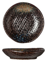 Teller flach Black yoru; 8 cm (Ø); schwarz/blau; organisch; 12 Stk/Pck