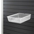 Cratebox „Tray“ / Warenschütte / Box für Lamellenwandsystem / Körbchen aus Kunststoff | melkachtig transparant