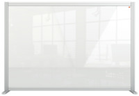 Schreibtisch-Trennwand Premium Plus, Acrylglas, Aluminiumrahmen,1400x1000mm,klar