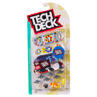Tech Deck - FINGER SKATE - PACK 4 FINGERBOARDS - Auténticos Mini Skates para Dedos 96 mm Personalizables - 6028815 - Juguetes Niños 6 años + - Modelo Aleatorio