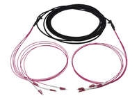 Synergy 21 S217069 InfiniBand/fibre optic cable 200 m 4x LC U-DQ(ZN) BH OM4 Black, Violet