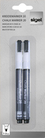 Sigel BA178 marcador de tiza Bala Blanco 2 pieza(s)