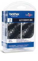 Brother LC-1100HYBKBP2DR inktcartridge 2 stuk(s) Origineel Zwart