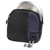 Hama CD Player Bag for Player and 3 CDs, black/blue Schwarz
